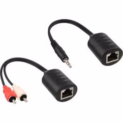 Audio Extender Passif via LAN - INLINE - 89003 - Connecteur 2x RCA M / 3.5mm - RJ45 - Max 50m
