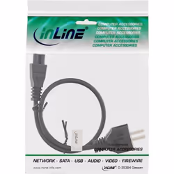 InLine 16656O Noir 0,5 m CEE7/7 Coupleur C5