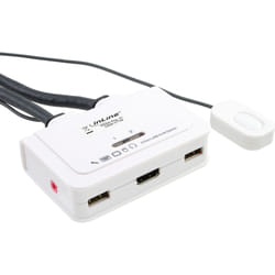 InLine 62612I commutateur écran, clavier et souris Noir, Blanc