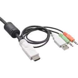 InLine 62612I commutateur écran, clavier et souris Noir, Blanc