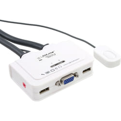 InLine 60613I commutateur écran, clavier et souris Noir, Blanc