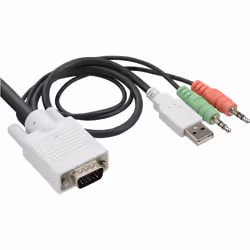 InLine 60613I commutateur écran, clavier et souris Noir, Blanc