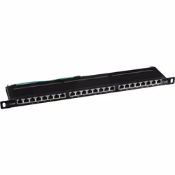 InLine 76224B, Cat6, Noir, Montage de rack, 0.5U
