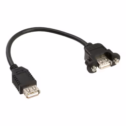 InLine 33441D, 0,2 m, USB A, USB A, USB 2.0, Femelle/Femelle, Noir