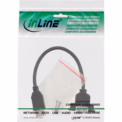 InLine 33441D câble USB 0,2 m USB 2.0 USB A Noir