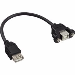 InLine 33441F, 0,2 m, USB A, USB B, Noir