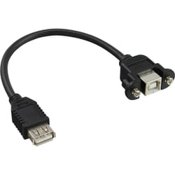 InLine 33441F câble USB 0,2 m USB A USB B Noir