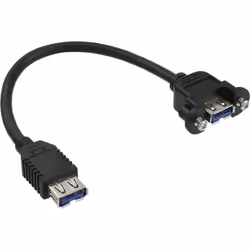 InLine 4043718198139, 0,2 m, USB A, USB A, USB 3.2 Gen 1 (3.1 Gen 1), Noir
