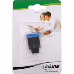 InLine 4043718200160 changeur de genre de câble USB 2.0 USB 3.0 Noir, Bleu