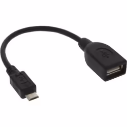 InLine 31606, 0,15 m, USB A, Micro-USB B, Noir