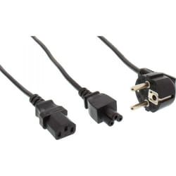 InLine 16653D Noir 2 m CEE7/7 Coupleur C13