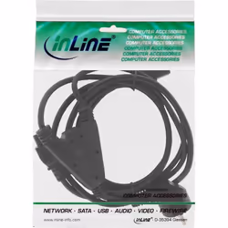 InLine 16653D Noir 2 m CEE7/7 Coupleur C13