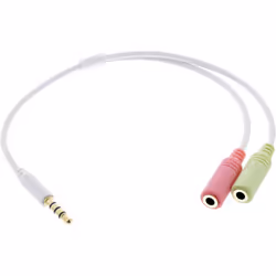 InLine 99302W, 3,5mm, Mâle, 2 x 3.5mm, Femelle, 0,15 m, Blanc