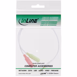 InLine 99302W câble audio 0,15 m 3,5mm 2 x 3.5mm Blanc