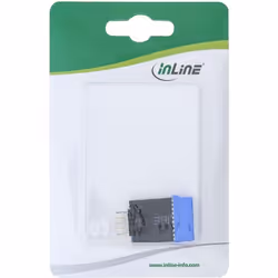 InLine 4043718209958 changeur de genre de câble USB 3.0 19 Pin USB 2.0 internal Noir, Bleu