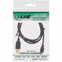 InLine 31705P câble USB 0,5 m USB A Micro-USB B Noir