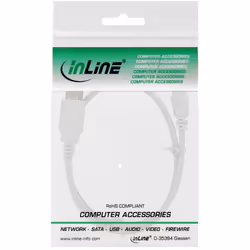 InLine 31810W câble USB 1 m USB 2.0 USB A Mini-USB B Blanc