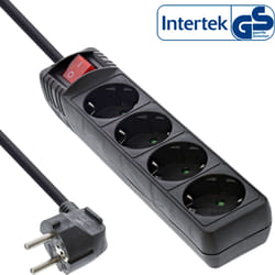 InLine 16441D protection surtension Noir 4 sortie(s) CA 1,5 m