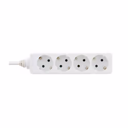 InLine 4043718210473, 1,5 m, Intérieure, Type F, Blanc, 4 sortie(s) CA