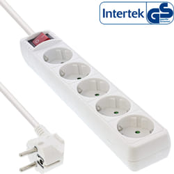 InLine 16451G multiprise 1,5 m 5 sortie(s) CA Blanc