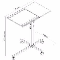 InLine 23167A Support de livres Argent