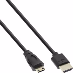 InLine 4043718210862, 0,5 m, HDMI Type C (Mini), HDMI Type A (Standard), Noir