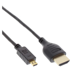 InLine 17502D câble HDMI 1,8 m HDMI Type A (Standard) HDMI Type D (Micro) Noir