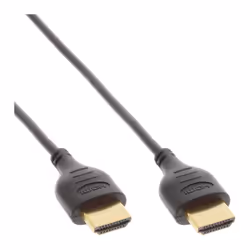 InLine 17555S, 0,5 m, HDMI Type A (Standard), HDMI Type A (Standard), Compatibilité 3D, Noir