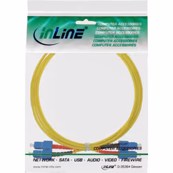 InLine 82925H câble de fibre optique 25 m 2x SC OS2 Jaune