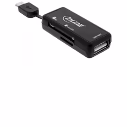 InLine 66776, MMC, MicroSD (TransFlash), MicroSDHC, SD, SDHC, SDXC, Noir, USB 2.0, 1 pièce(s)