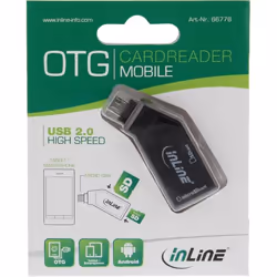 InLine 4043718213979 lecteur de carte mémoire USB 2.0 Noir
