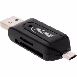 InLine 4043718213986, MicroSD (TransFlash), SD, SDHC, SDXC, Noir, USB, 1 pièce(s)