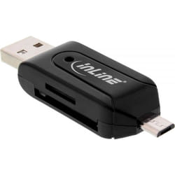 InLine 4043718213986 lecteur de carte mémoire USB Noir