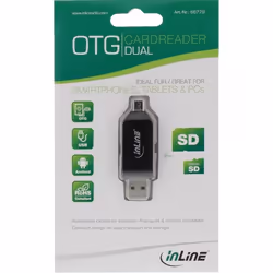 InLine 4043718213986 lecteur de carte mémoire USB Noir
