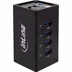InLine 4043718214396, USB 3.2 Gen 1 (3.1 Gen 1) Type-A, USB 3.2 Gen 1 (3.1 Gen 1) Type-A, 5000 Mbit/s, Noir, Aluminium, 1 m