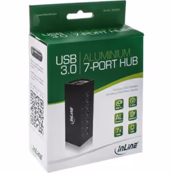 InLine 4043718214402 hub & concentrateur USB 3.2 Gen 1 (3.1 Gen 1) Type-A 5000 Mbit/s Noir