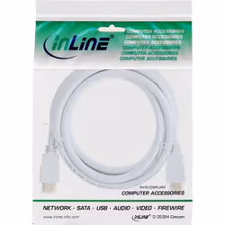 InLine 4043718215140 câble HDMI 1 m HDMI Type A (Standard) Blanc