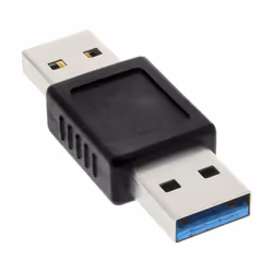 InLine 35300T, USB 3.0 A male, USB A, Bleu