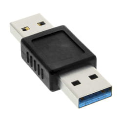 InLine 35300T changeur de genre de câble USB 3.0 A male USB A Bleu
