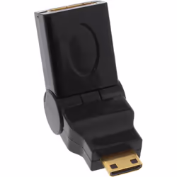 InLine 17690M changeur de genre de câble HDMI A female miniHDMI Noir