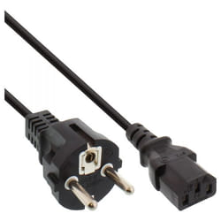 InLine 16651C Noir 5 m Prise d'alimentation type F IEC C13