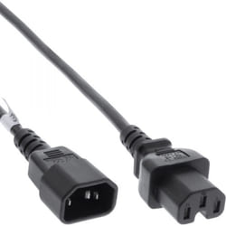 InLine 16811 Noir 2 m Coupleur C15 IEC C14
