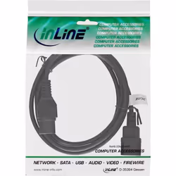 InLine 16811 Noir 2 m Coupleur C15 IEC C14