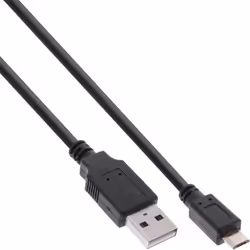 InLine 31715Q, 1,5 m, USB A, Micro-USB B, USB 2.0, Mâle/Mâle, Noir