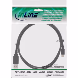 InLine 31715Q câble USB 1,5 m USB 2.0 USB A Micro-USB B Noir