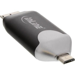 InLine 66779B lecteur de carte mémoire Micro-USB Noir, Gris