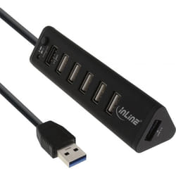 InLine 4043718232369 hub & concentrateur USB 3.2 Gen 1 (3.1 Gen 1) Type-A 5000 Mbit/s Noir