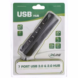 InLine 4043718232369 hub & concentrateur USB 3.2 Gen 1 (3.1 Gen 1) Type-A 5000 Mbit/s Noir