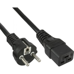 InLine 16658E Noir 1,5 m Prise d'alimentation type F IEC C19