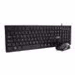 InLine 55367, Taille réelle (100 %), Avec fil, USB, QWERTZ, Noir, Souris incluse